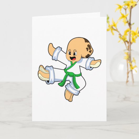 Octopus bij martial arts Karate Kaart (Gele Bloem)