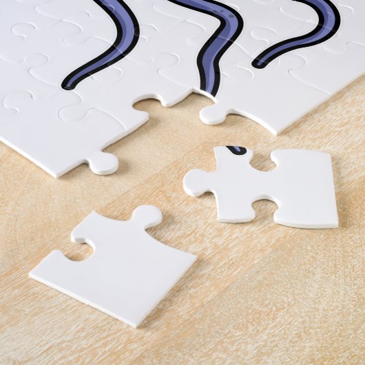 Octopus bij Muziek met hoofdtelefoon Legpuzzel (Zijkant)