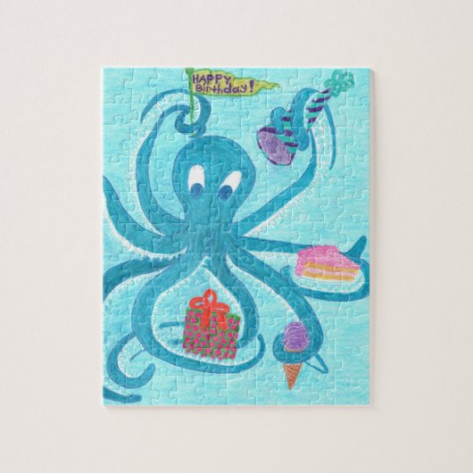 Octopus Birthday 8"x10" Puzzle (komt in de doos va Legpuzzel (Verticaal)