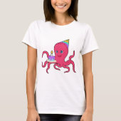 Octopus Birthday Cake T-shirt (Voorkant)