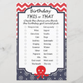 Octopus Birthday dit of dat spel (Voorkant)