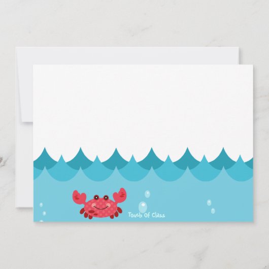 Octopus Birthday Uitnodiging (Achterkant)