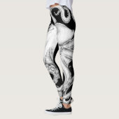 Octopus Black en White Ink Leggings (Links)
