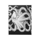 Octopus Black en White Ink Notitieblok (Linkerzijde)