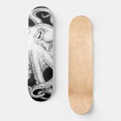 Octopus Black en White Ink Persoonlijk Skateboard (Voorkant)