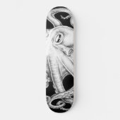 Octopus Black en White Ink Persoonlijk Skateboard (Voorkant)