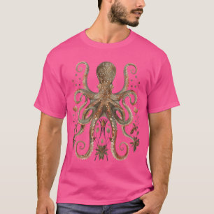 Octopus Bloemen Squid Kraken Scuba Diving T-shirt