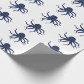 Octopus Blue Buffalo Play Holiday Cadeaupapier (Hoek)