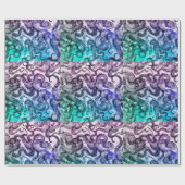 Octopus Blue Cadeaupapier (Vlak)