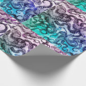 Octopus Blue Cadeaupapier (Hoek)