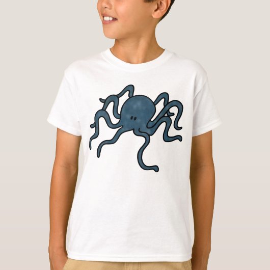 Octopus Blue T-shirt (Voorkant)