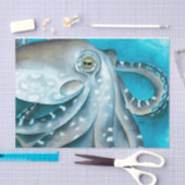 Octopus Blue Waterverf Detail Tissuepapier (Craft)