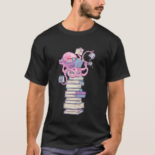 Octopus Boekenwurm Leuke Lees T-shirt voor Boeklie