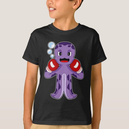 Octopus Bokshandschoenen Boksen T-shirt (Voorkant)
