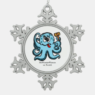 Octopus Bonk, MeWarriorVrouw op Twitch Tin Sneeuwvlok Ornament