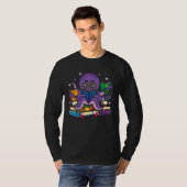 Octopus Book Scuba Diver Bookworm Funny Reader Rea T-shirt (Voorkant volledig)