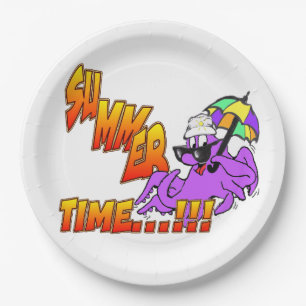 Octopus-Borden voor zomertijd Papieren Bordje