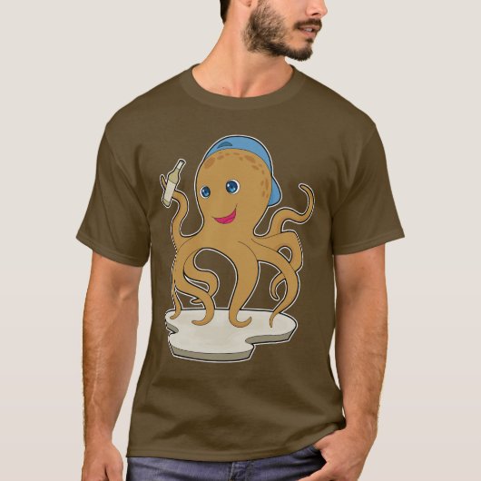 Octopus Bottle Beer T-shirt (Voorkant)