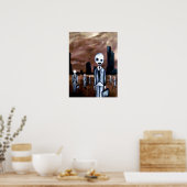 Octopus Boy en Zijn Gele Arbeiders Poster (Keuken)