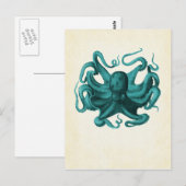  octopus briefkaart (Voorkant / Achterkant)