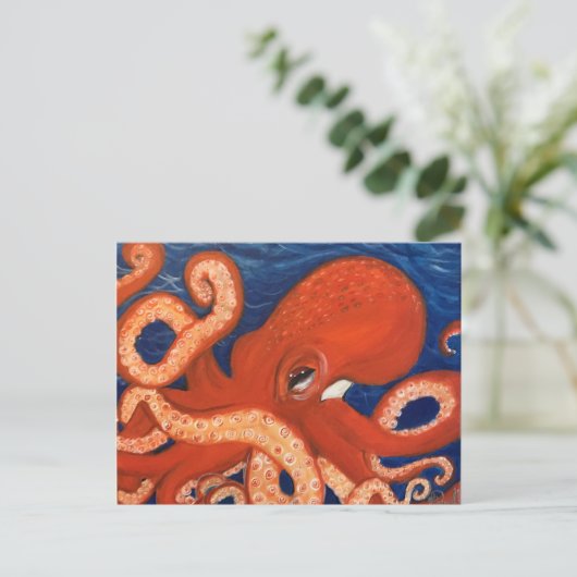 Octopus Briefkaart (Staand voorkant)