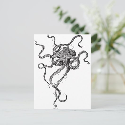 Octopus Briefkaart (Staand voorkant)