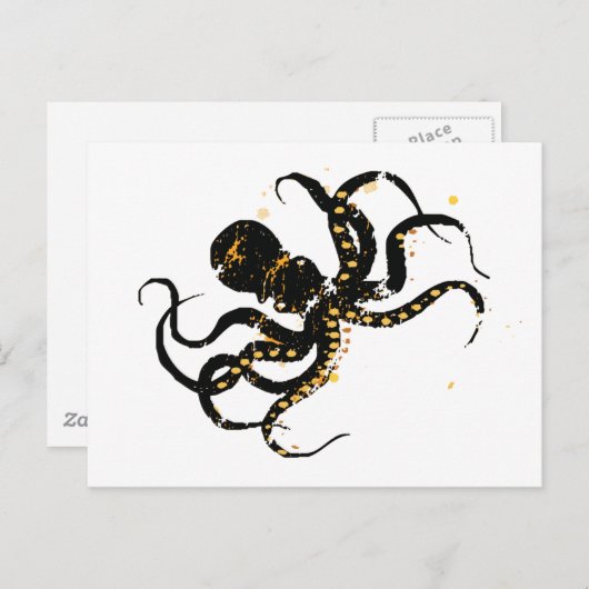 Octopus Briefkaart (Voorkant / Achterkant)