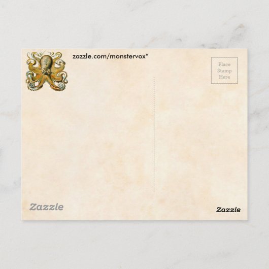Octopus Briefkaart (Achterkant)