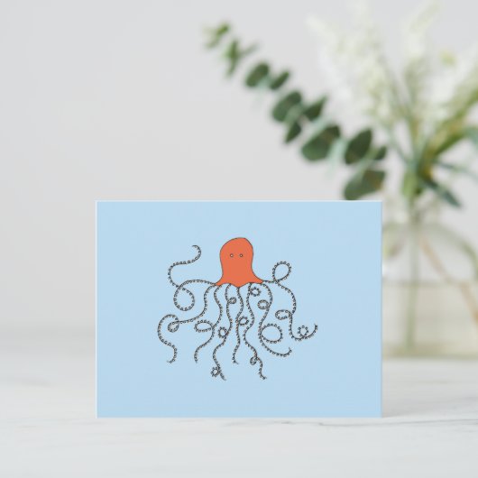 Octopus Briefkaart (Staand voorkant)