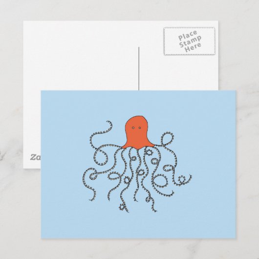 Octopus Briefkaart (Voorkant / Achterkant)