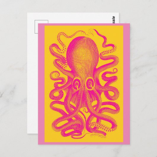 Octopus briefkaart (Voorkant / Achterkant)