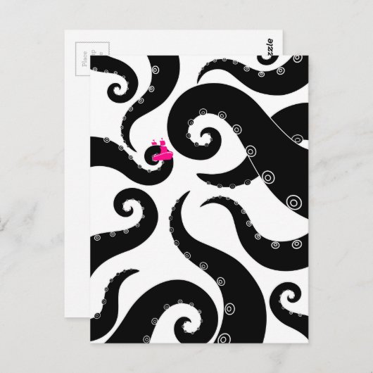 Octopus Briefkaart (Voorkant / Achterkant)