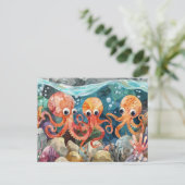Octopus Briefkaart (Staand voorkant)