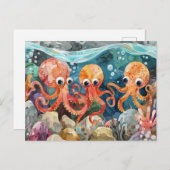Octopus Briefkaart (Voorkant / Achterkant)