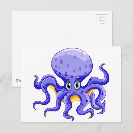 Octopus Briefkaart (Voorkant / Achterkant)