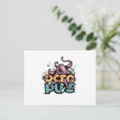 Octopus Briefkaart (Staand voorkant)
