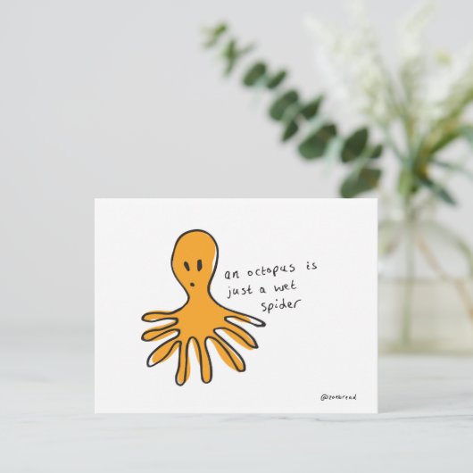 octopus briefkaart (Staand voorkant)
