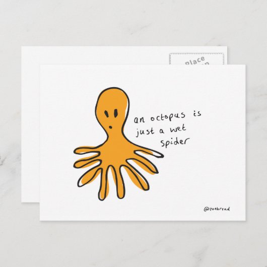 octopus briefkaart (Voorkant / Achterkant)