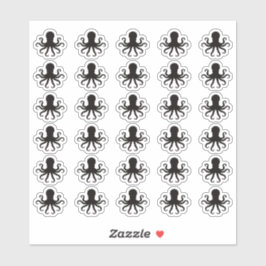 Octopus Bruiloft Plaatskaart Eten Maaltijd Menu Ke Sticker