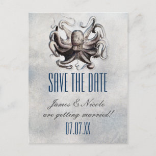  Octopus Bruiloft Save The Date Briefkaart