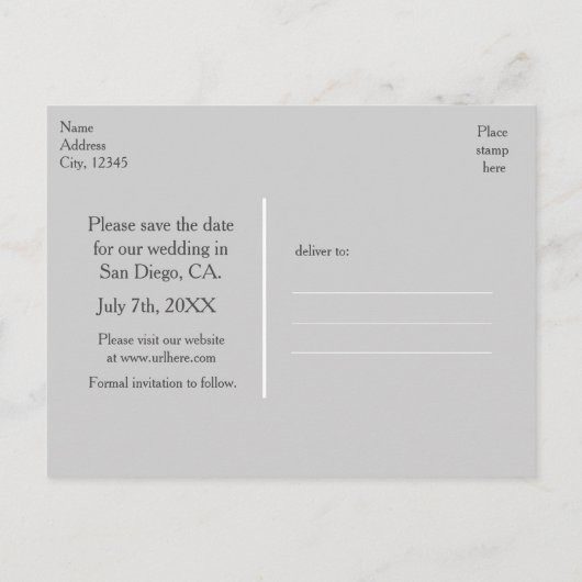  Octopus Bruiloft Save The Date Briefkaart (Achterkant)