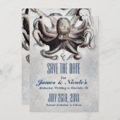  Octopus Bruiloft Save the Date Invitation (Voorkant / Achterkant)