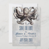  Octopus Bruiloft Save the Date Invitation (Voorkant)