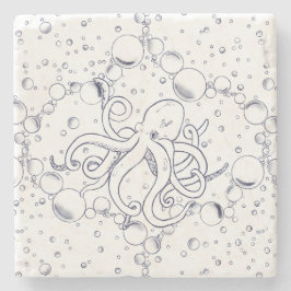 Octopus Bubbel Drift Stenen Onderzetter