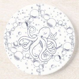 Octopus Bubbel Drift Zandsteen Onderzetter