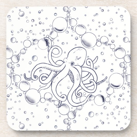 Octopus Bubble Drift Bier Onderzetter (Voorkant)