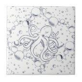 Octopus Bubble Drift Primair Tegeltje (Voorkant)