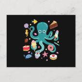 Octopus Cake Squid Briefkaart (Voorkant)