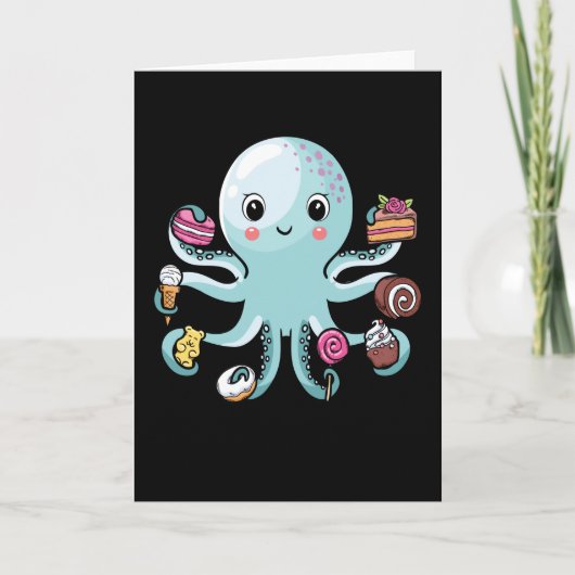 Octopus Cake Squid Kaart (Voorkant)