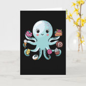 Octopus Cake Squid Kaart (Gele Bloem)